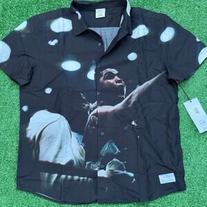 RVCA X Muhammad Ali Button Up T Shirt New With Tag